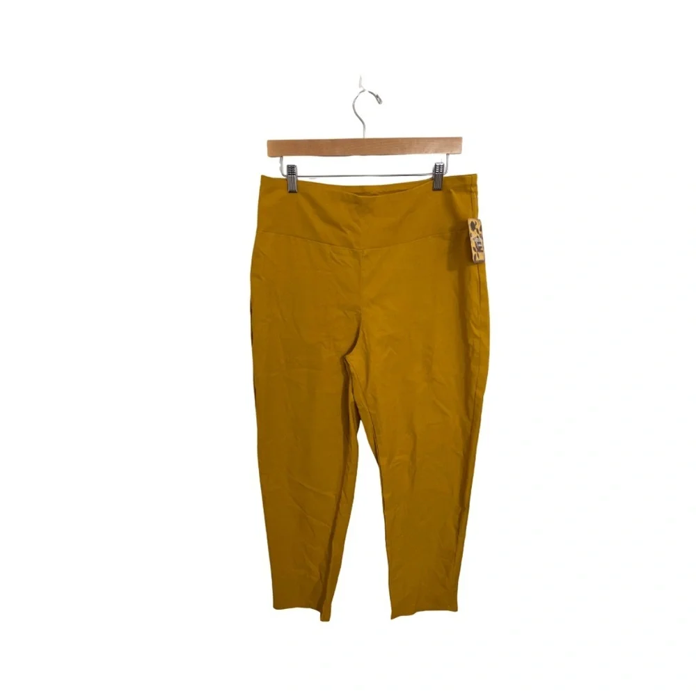 Mustard Yellow Cropped Pants - Picture 2 of 3